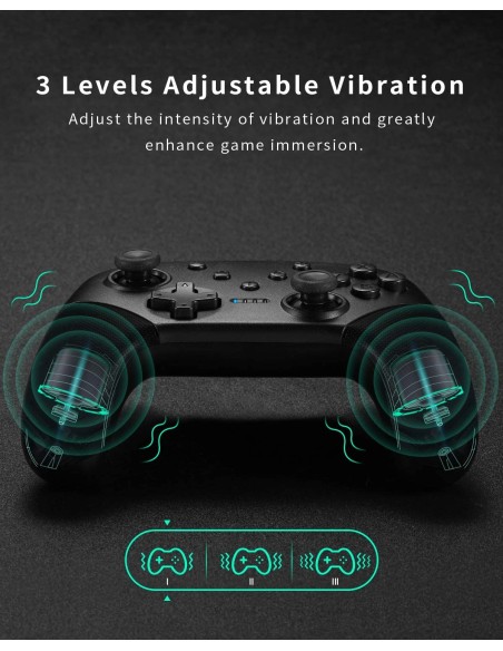 Mando Fenner Inalámbrico Pro para Para Nintendo SwitchNegro Rojo Azul