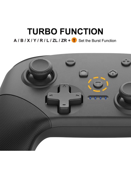 Mando Fenner Inalámbrico Pro para Para Nintendo SwitchNegro Rojo Azul