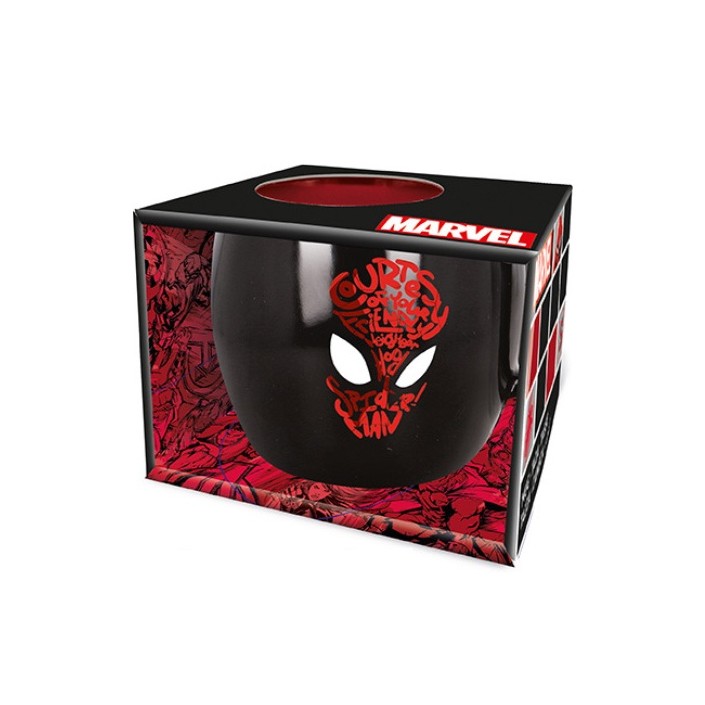Taza Marvel Spider-Man de 380 ml Negro