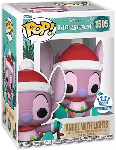 Figura Funko Pop! Disney Angel con Luces de Navidad Modelo 1505 | 81951 Edición Exclusiva de Funko