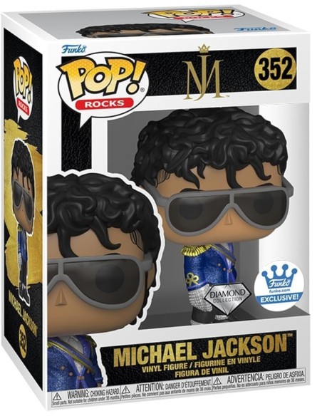 Figura Funko Pop! Rocks Michael Jackson 1984 Modelo 352 | 68891 Edición Exclusiva Funko Diamond