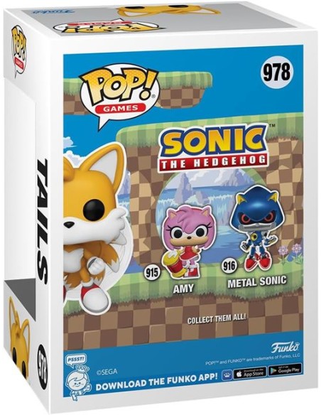 Figura Funko Pop! Juegos Sonic The Hedgehog Tails Volando Modelo 978 | 82617 Edición Exclusiva Chase Flocked