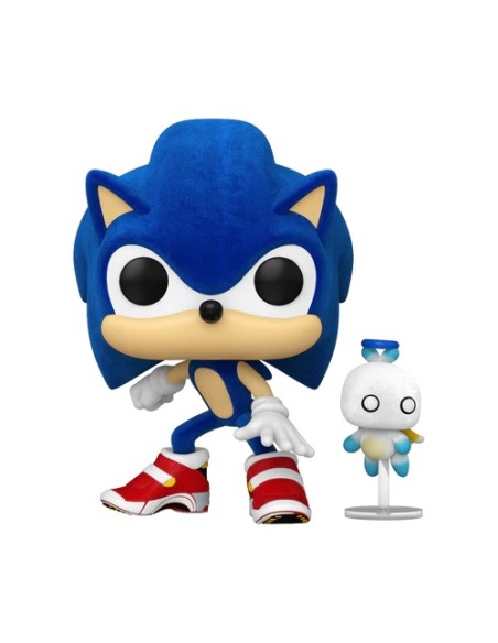 Figura Funko Pop! Juegos Sonic The Hedgehog Sonic con Chao Modelo 1036 | 82617 Edición Especial Flocked