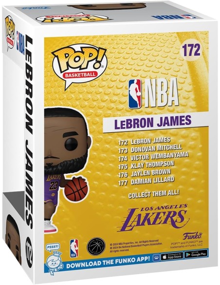 Figura Funko Pop! Baloncesto NBA Lakers Lebron James Modelo 172 | 75117