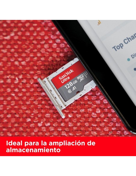 Tarjeta de Memoria SanDisk Ultra MicroSD 128GBC10 UHS-I SDXC 140MB/s