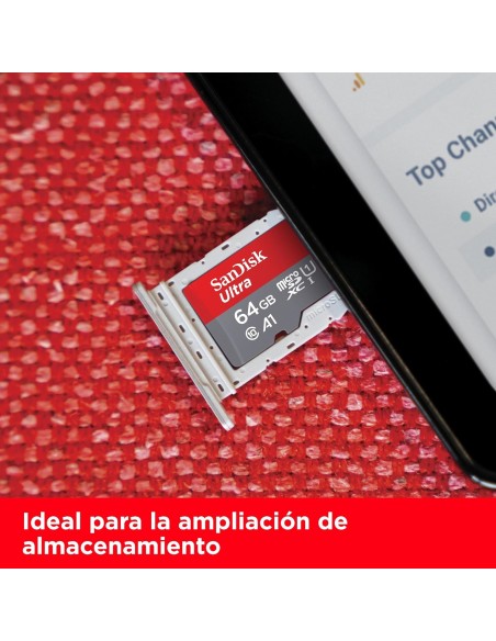 Tarjeta de Memoria SanDisk Ultra MicroSD 64GBC10 UHS-I SDXC 140MB/s
