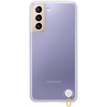 Funda Clear Cover para Samsung Galaxy S21 Transparente con Borde Blanco Modelo EF-GG991CW | Estado Como Nuevo | Outlet