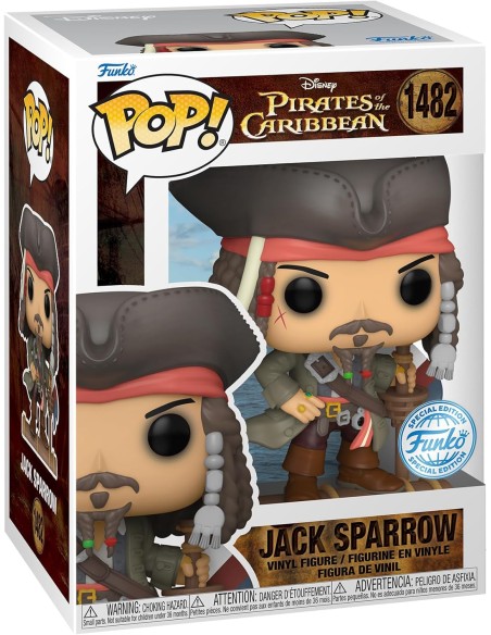 Figura Funko Pop! Disney Piratas del Caribe Capitán Jack Sparrow Modelo 1482 | 81940