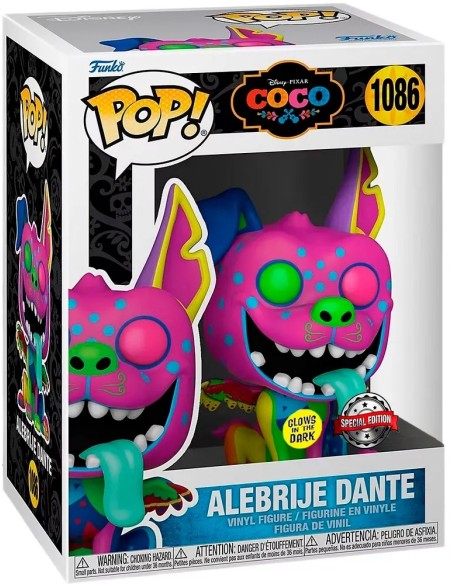 Figura Funko Pop! Disney Coco Dante Modelo 1086 | 58110 Edición Especial Brilla en la oscuridad
