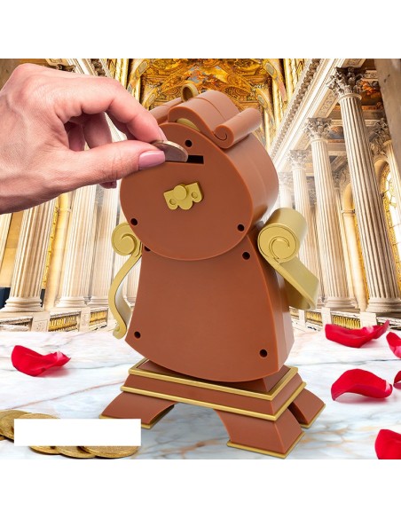 Hucha Abystyle Disney Bella y Bestia Modelo Din Don Reloj