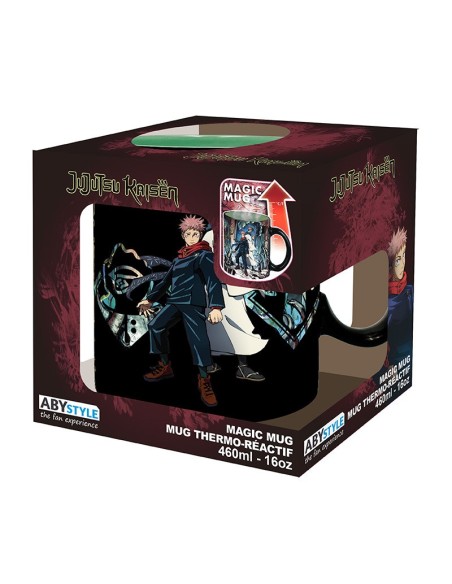 Taza Térmica de Cerámica Abystyle Jujutsu Kaisen Modelo Itadori y Sukuna