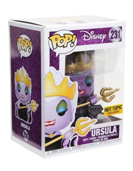 Figura Funko Pop! Disney Úrsula Modelo 231 | 21922 Diamond Collection Edición Exclusiva Hot Topic