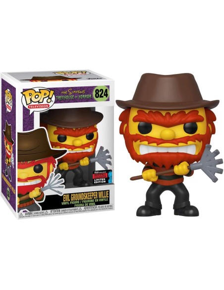 Figura Funko Pop! Los Simpsons Evil Groundskeeper Willie Modelo 824 | 39726 Edición Limitada Convención Otoño 2019