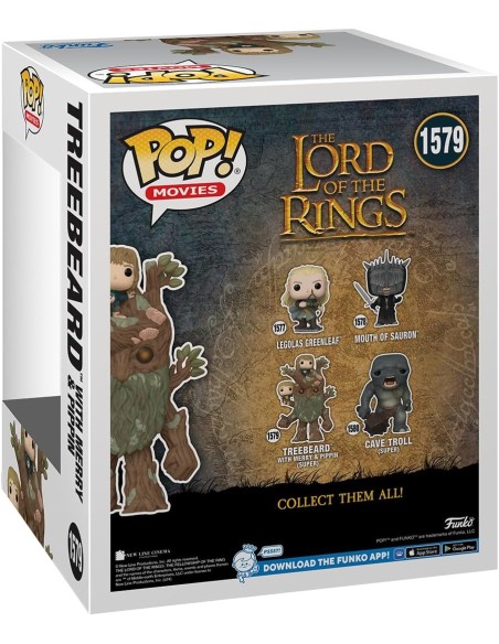 Figura Funko Pop! Películas El Señor de los Anillos TreeBeard con Marry y Pippin Modelo 1579 | 80834