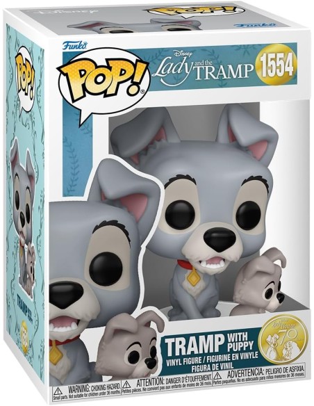 Figura Funko Pop! Disney La Dama y el Vagabundo Golfo con Perrito Modelo 1554 | 83569
