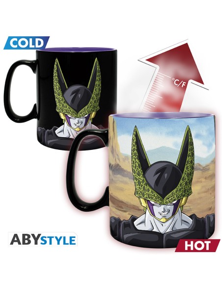 Taza Térmica de Cerámica Abystyle Dragon Ball Modelo Gohan y Célula