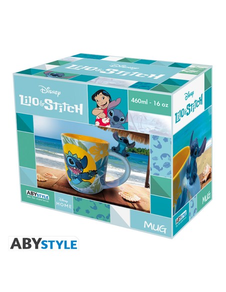 Taza de Cerámica Abystyle Disney Modelo Stitch Hawaiano