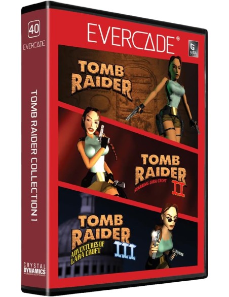 Cartucho con Juegos Tomb Raider I, II y III para Videoconsola Evercade