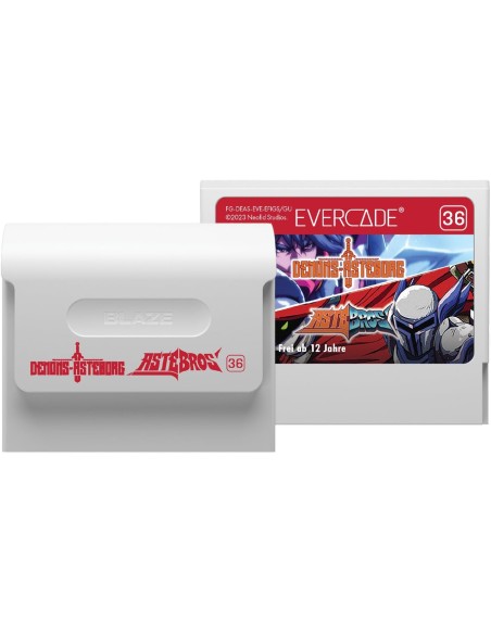 Cartucho con Juegos Demons of Asteborg y Astebros para Videoconsola Evercade