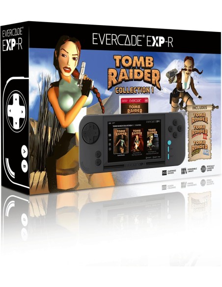 Videoconsola Evercade Modelo EXP-R BLAZE TAB Plus con Juegos Tomb Raider I, II y III
