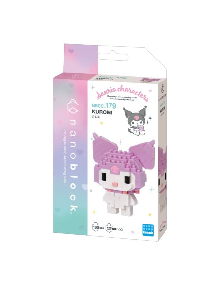 Figura Bandai Nanoblock para construir Hello Kitty Modelo Kuromi NBH179