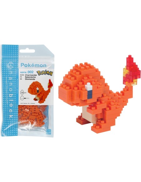 Figura Bandai Nanoblock para construir Pokemon Modelo Charmander  NBPM002