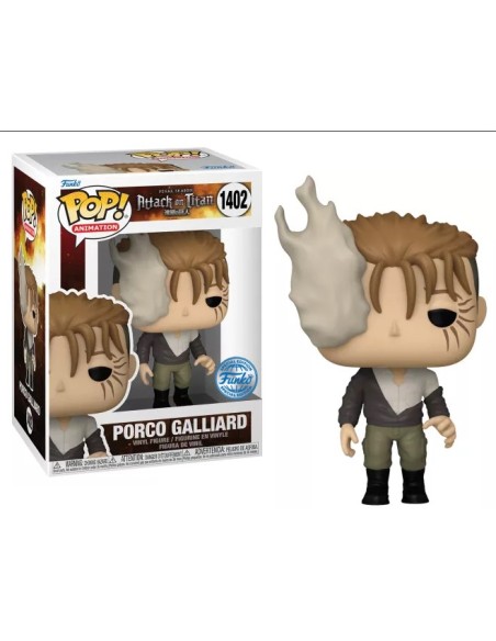 Figura Funko Pop! Animación El Ataque de los Titanes Porco Galliard Modelo 1402 | 71251 Edición Especial