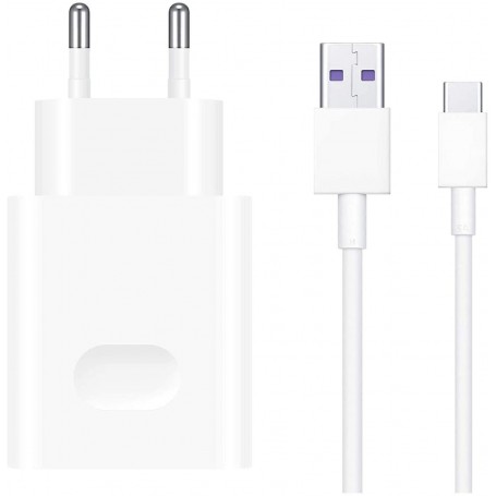 Cargador Huawei CP404 + Cable USB C - Carga Rápida 22.5W