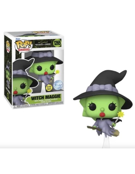Figura Funko Pop! Televisión Los Simpsons Maggie Bruja 1265 | 66342 Edición Especial Brilla en la Oscuridad
