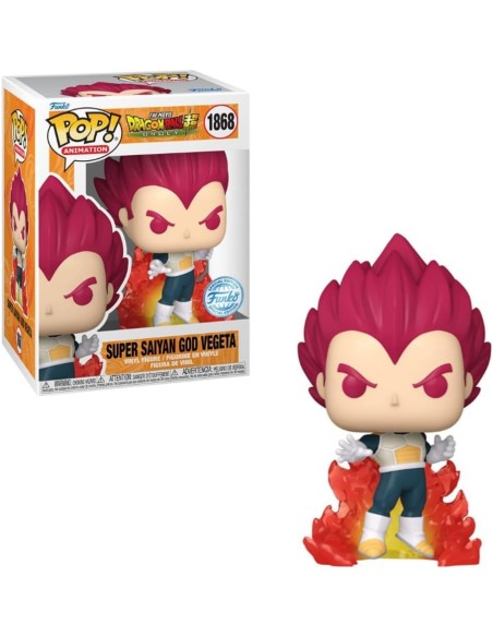 Figura Funko Pop! Dragon Ball Super Saiyan God Vegeta Modelo 1868 | 73695 Edición Especial
