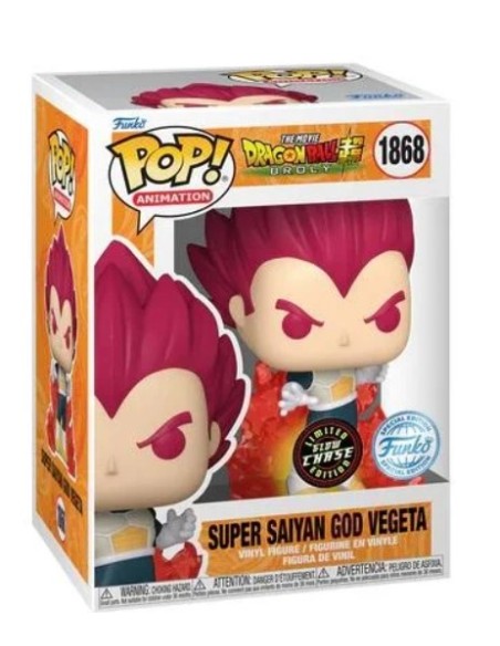 Figura Funko Pop! Dragon Ball Super Saiyan God Vegeta Modelo 1868 | 73695 Edición Especial Chase