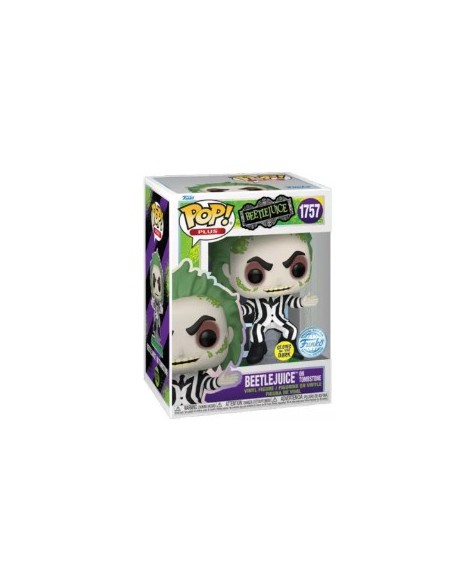 Figura Funko Pop! Películas Beetlejuice Beetlejuice sobre una tumba Modelo 1757 | 84453 Edición Especial Brilla en la Oscuridad