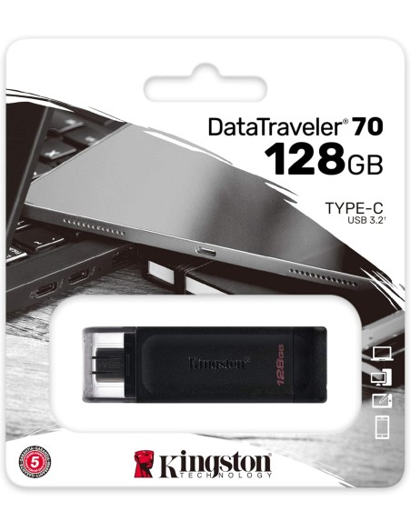 Kingston Memoria Externa USB-C Data Traveler DTX de 128Gb Negro