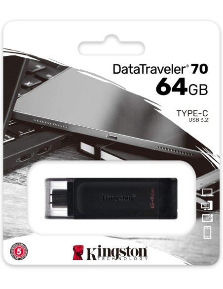 Kingston Memoria Externa USB-C Data Traveler DTX de 64Gb Negro