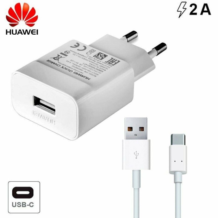 Huawei Cargador AP32 + Cable tipo USB C Blanco...