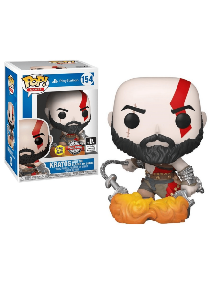 Figura Funko Pop! Juego Playstation Kratos con la Espada del Caos Modelo 154 | 36392 Edición Especial Brilla en la Oscuridad