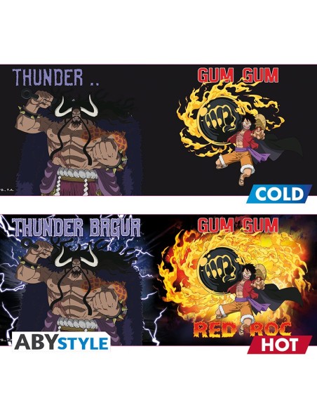 Taza Térmica de Cerámica Abystyle One Piece Modelo Luffy vs Kaidou