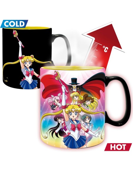 Taza Térmica de Cerámica Abystyle Sailor Moon Modelo Grupo