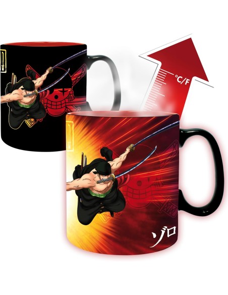 Taza Térmica de Cerámica Abystyle One Piece Modelo Zoro y Sanji