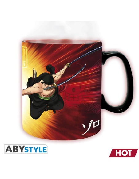 Taza Térmica de Cerámica Abystyle One Piece Modelo Zoro y Sanji