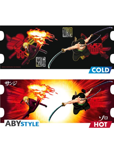 Taza Térmica de Cerámica Abystyle One Piece Modelo Zoro y Sanji