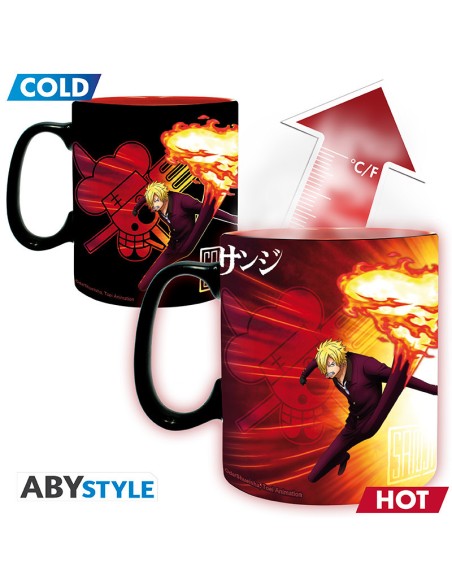 Taza Térmica de Cerámica Abystyle One Piece Modelo Zoro y Sanji