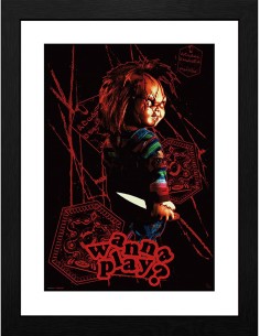 Poster Enmarcado Abystyle Chucky Modelo Wanna Play
