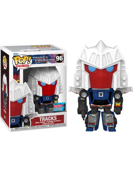Figura Funko Pop! Retro Toys Transformers Tracks Modelo 96 | 58608 Edición Limitada Convención Otoño 2021