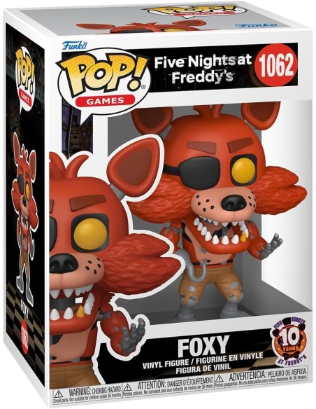 Figura Funko Pop! Five Night At Freddy´s 10 Aniversario Foxy Modelo 1062 | 87115