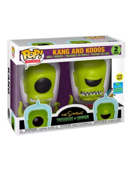 Figura Funko Pop! Televisión Los Simpsons La Casa del Árbol del Terror Kang y Kodos Pack-2 | 39717 Edición Exclusiva  GITD