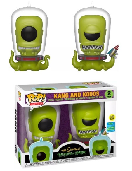 Figura Funko Pop! Televisión Los Simpsons La Casa del Árbol del Terror Kang y Kodos Pack-2 | 39717 Edición Exclusiva  GITD