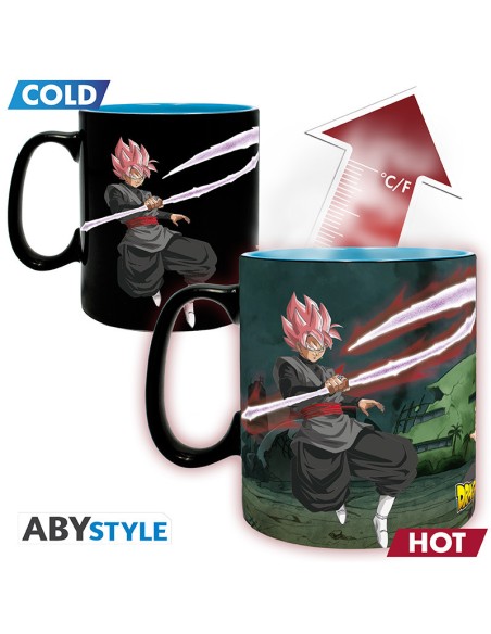 Taza Térmica de Cerámica Abystyle Dragon Ball Modelo Saiyans vs Black