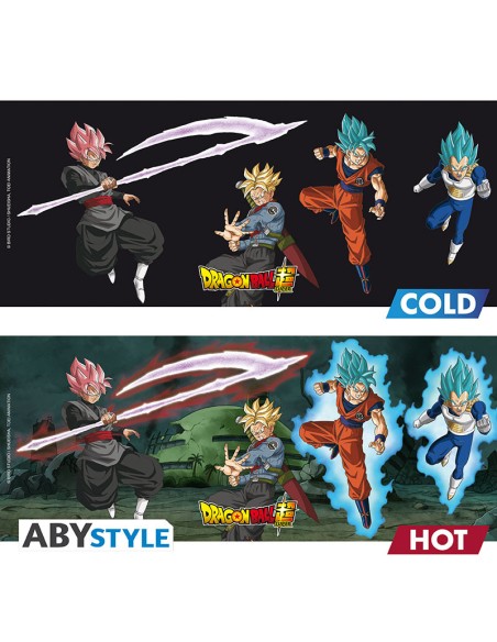 Taza Térmica de Cerámica Abystyle Dragon Ball Modelo Saiyans vs Black