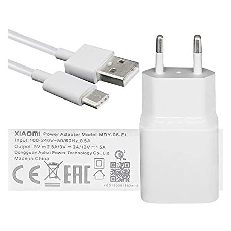 Xiaomi Cargador MDY-08-EO + Cable tipo USB C Blanco - Nuevo